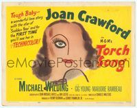 6f275 TORCH SONG TC '53 unusual art of tough baby Joan Crawford, a wonderful love story!