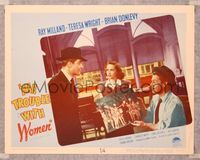 6f758 TROUBLE WITH WOMEN LC '46 Brian Donlevy shows picture to Ray Milland & Teresa Wright!