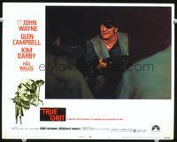 6f759 TRUE GRIT LC #7 '69 great close up of John Wayne as one-eyed Rooster Cogburn!