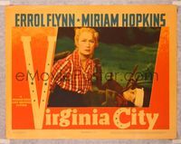 6f773 VIRGINIA CITY LC '40 close up of Miriam Hopkins with wounded Dickie Jones!