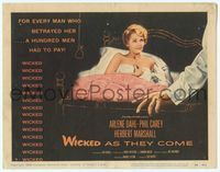 6f287 WICKED AS THEY COME TC '56 directed by Ken Hughes, sexy bad girl Arlene Dahl in bed!