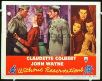 6f794 WITHOUT RESERVATIONS LC '46 Claudette Colbert between John Wayne & Don DeFore!
