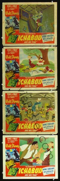 6g757 ADVENTURES OF ICHABOD & MISTER TOAD 4 LCs '49 Walt Disney
