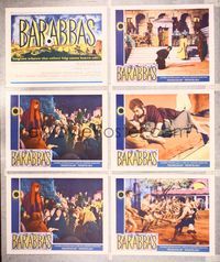 6g207 BARABBAS 6 LCs '62 Richard Fleischer directed, Anthony Quinn & Silvana Mangano!