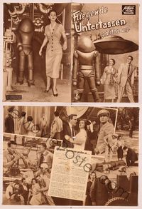 6h173 EARTH VS. THE FLYING SAUCERS German program '56 great different images of UFOs & robot!