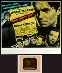 6h101 ODD MAN OUT glass slide '47 James Mason is a man on the run, directed by Carol Reed!