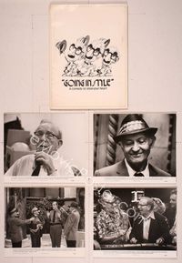 6h127 GOING IN STYLE presskit '79 wacky art of George Burns, Art Carney & Lee Strasberg!