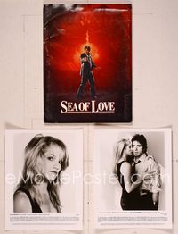 6h146 SEA OF LOVE presskit '89 Ellen Barkin is either the love of Al Pacino's life or the end!
