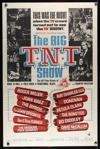 6j073 BIG T.N.T. SHOW 1sh '66 all-star rock & roll, traditional blues, country western & folk rock!