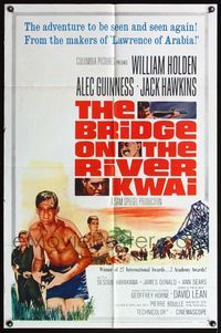 6j106 BRIDGE ON THE RIVER KWAI 1sh R63 William Holden, Alec Guinness, David Lean classic!