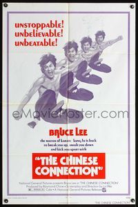 6j153 CHINESE CONNECTION 1sh '73 kung fu master Bruce Lee is back to kick you apart!