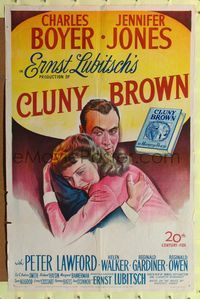6j164 CLUNY BROWN 1sh '46 Charles Boyer, Jennifer Jones, Lawford, directed by Ernst Lubitsch!