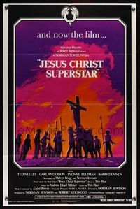 6j417 JESUS CHRIST SUPERSTAR 1sh '73 Ted Neeley, Andrew Lloyd Webber religious musical