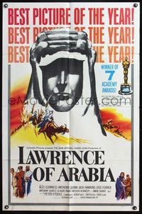 6j455 LAWRENCE OF ARABIA style D 1sh '62 David Lean classic starring Peter O'Toole!
