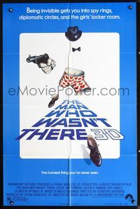 6j507 MAN WHO WASN'T THERE 1sh '83 3-D, Steve Guttenberg & Jeffrey Tambor!