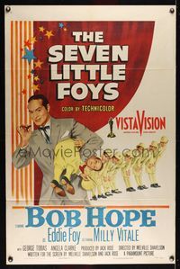 6j752 SEVEN LITTLE FOYS 1sh '55 Bob Hope performing on stage with his seven sons in wacky outfits!
