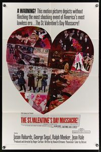 6j799 ST. VALENTINE'S DAY MASSACRE 1sh '67 most shocking event of America's most lawless era!