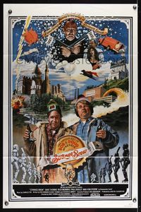 6j832 STRANGE BREW 1sh '83 art of hosers Rick Moranis & Dave Thomas with beer by John Solie!