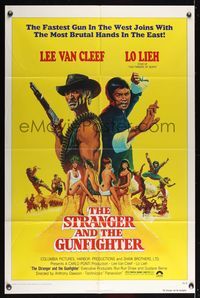 6j836 STRANGER & THE GUNFIGHTER 1sh '76 Ken Barr art of Lee Van Cleef, Lo Lieh & sexy girls!