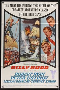 6k074 BILLY BUDD 1sh '62 Terence Stamp, Robert Ryan, mutiny & high seas adventure!