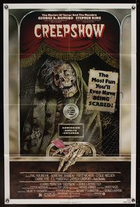 6k179 CREEPSHOW 1sh '82 George Romero & Stephen King's tribute to E.C. Comics, horror art!