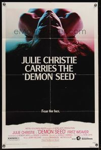 6k200 DEMON SEED 1sh '77 Julie Christie is profanely violated by a demonic machine!