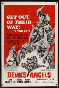 6k216 DEVIL'S ANGELS 1sh '67 AIP, Roger Corman, their god is violence, lust the law they live by!