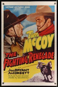 6k287 FIGHTING RENEGADE 1sh '39 Tim McCoy, Joyve Bryant, Ben Corbett, western!