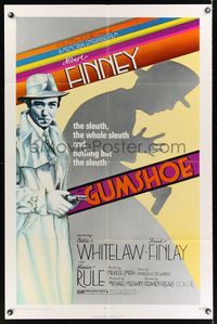 6k348 GUMSHOE 1sh '72 Stephen Frears directed, cool film noir artwork of Albert Finney!