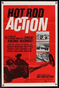 6k385 HOT ROD ACTION 1sh '69 the exciting world of speed, drag racing & records, cool car images!