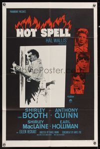 6k387 HOT SPELL 1sh '58 Shirley Booth, Anthony Quinn, Shirley MacLaine
