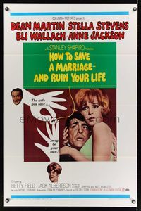 6k404 HOW TO SAVE A MARRIAGE 1sh '68 Dean Martin, Stella Stevens, Eli Wallach, And Ruin Your Life!