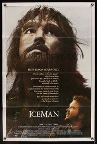 6k424 ICEMAN 1sh '84 Fred Schepisi, John Lone is an unfrozen 40,000 year-old neanderthal caveman!