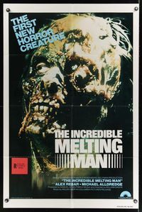 6k434 INCREDIBLE MELTING MAN int'l 1sh '77 AIP gruesome image of the first new horror creature!