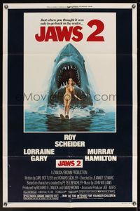 6k477 JAWS 2 1sh '78 just when you thought it was safe to go back in the water!