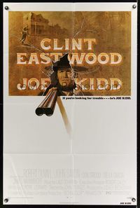 6k481 JOE KIDD 1sh '72 John Sturges, if you're looking for trouble, he's Clint Eastwood!