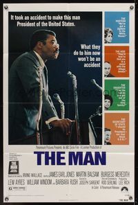 6k582 MAN 1sh '72 James Earl Jones as the 1st pretend black U.S. President, written by Rod Serling!