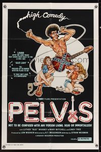 6k687 PELVIS 1sh '77 great Elvis comedy spoof, high comedy, wackiest art!