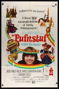 6k718 PUFNSTUF 1sh '70 Sid & Marty Krofft musical, wacky images of characters!
