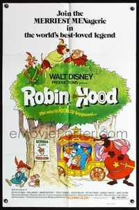 6k748 ROBIN HOOD 1sh '73 Walt Disney cartoon, the way it REALLY happened!