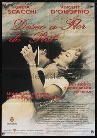 6k761 SALT ON OUR SKIN Spanish/U.S. video 1sh '92 romantic image of Greta Scacchi & Vincent D'Onofrio!