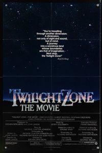 6k917 TWILIGHT ZONE int'l 1sh '83 Joe Dante, Steven Spielberg, John Landis, Rod Serling TV series!