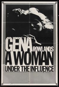 6k982 WOMAN UNDER THE INFLUENCE 1sh '74 John Cassavetes, Peter Falk, Gena Rowlands, cool design!