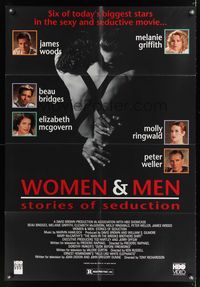 6k984 WOMEN & MEN: STORIES OF SEDUCTION video 1sh '90 Molly Ringwald, James Woods, Beau Bridges!