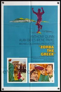 6k999 ZORBA THE GREEK 1sh '65 Anthony Quinn, directed by Michael Cacoyannis!