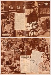 6m176 FBI STORY German program '59 different images of detective Jimmy Stewart & Vera Miles!