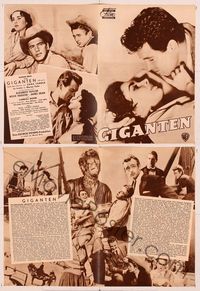6m178 GIANT German program '56 different images of James Dean, Elizabeth Taylor & Rock Hudson!