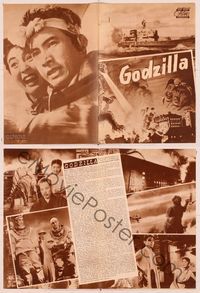 6m182 GODZILLA German program '55 Gojira, Toho sci-fi classic, cool different monster images!
