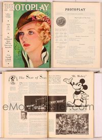 6m015 PHOTOPLAY magazine June 1932, art portrait of Madge Evans in cool hat by Earl Christy!