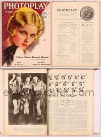 6m012 PHOTOPLAY magazine September 1930, wonderful art of sexy Joan Bennett by Earl Christy!